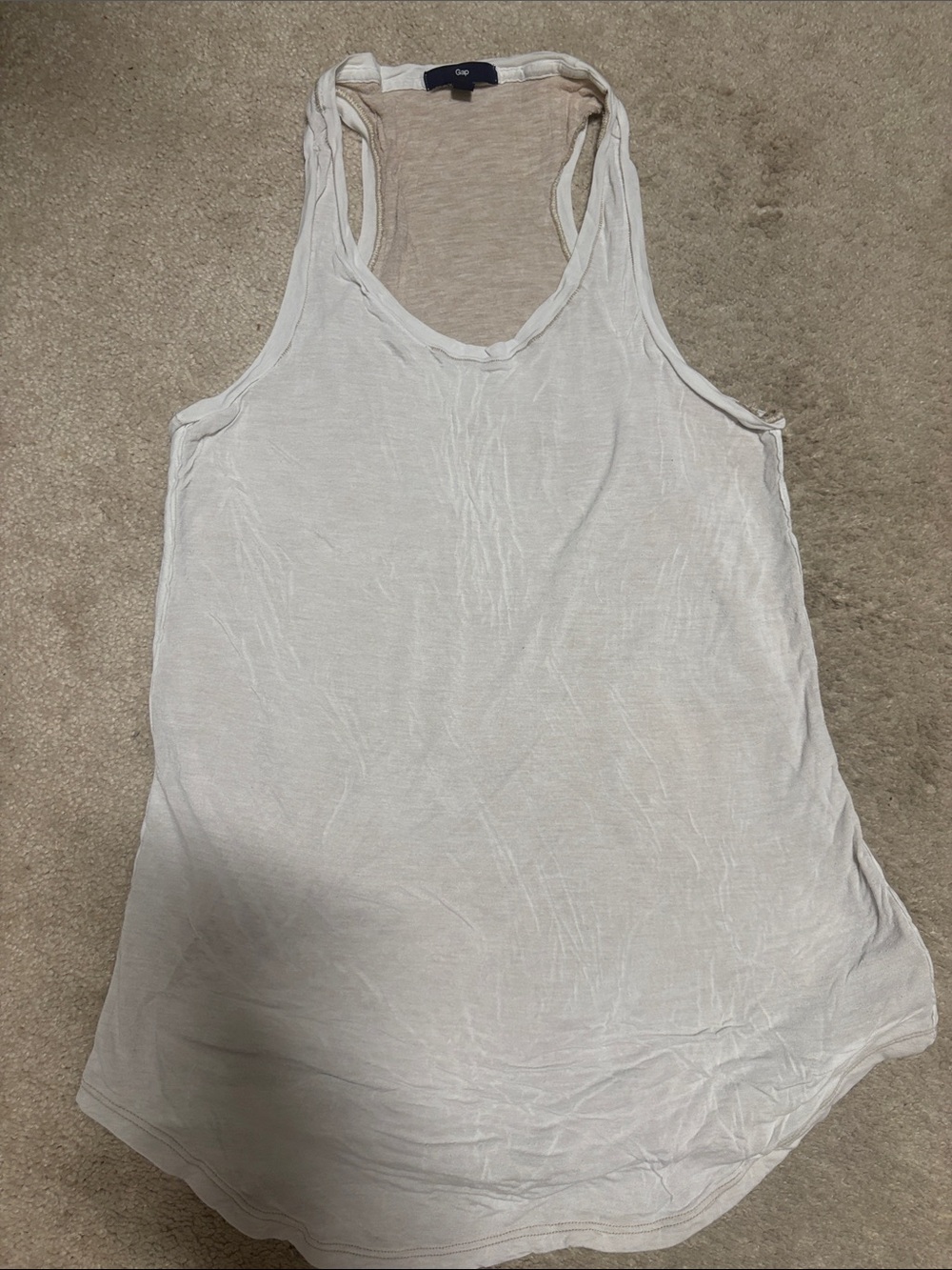 GAP Women's Cream Scoop Neck Racerback Tank